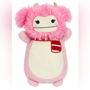 Squishmallows10 inch Brina The Pink Bigfoot with Scarf Hugmee Soft Stuffed Toy